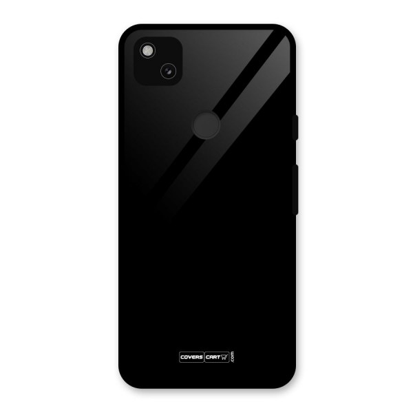 Simple Black Glass Back Case for Google Pixel 4a