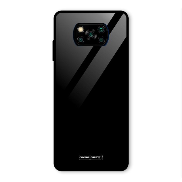 Simple Black Glass Back Case for Poco X3 Pro