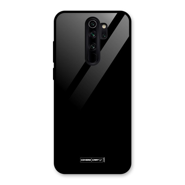 Simple Black Glass Back Case for Redmi Note 8 Pro