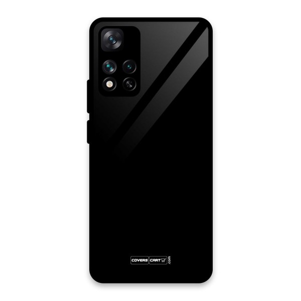 Simple Black Glass Back Case for Xiaomi 11i 5G