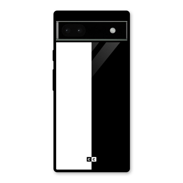 Simple Black White Glass Back Case for Google Pixel 6a