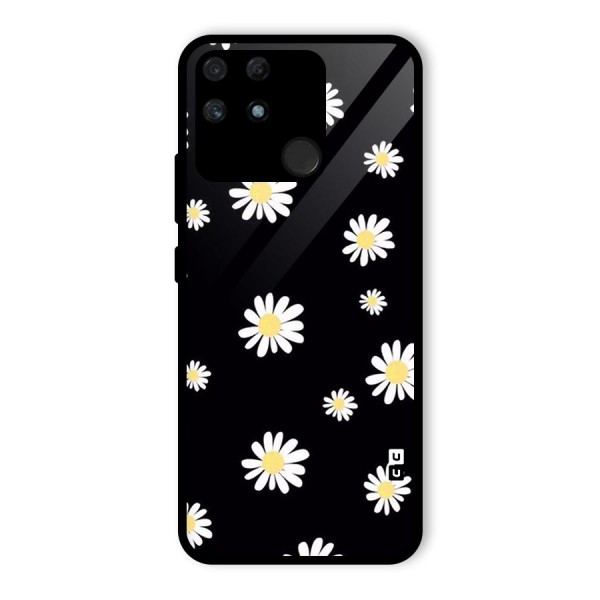 Simple Sunflowers Pattern Glass Back Case for Realme Narzo 50A