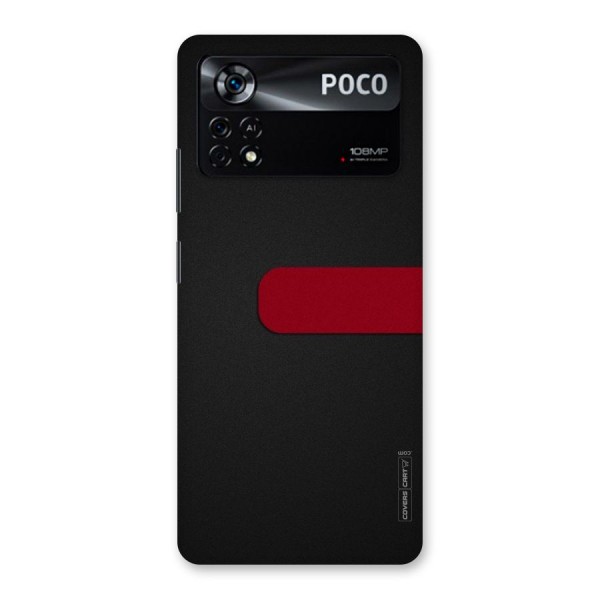 Single Red Stripe Back Case for Poco X4 Pro 5G