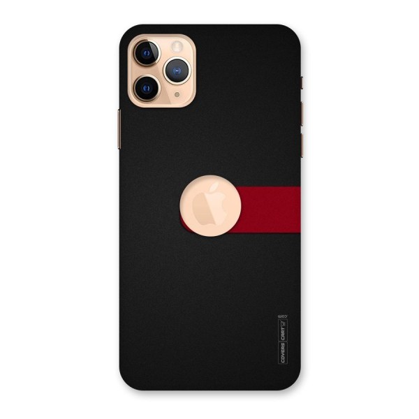 Single Red Stripe Back Case for iPhone 11 Pro Max Logo Cut