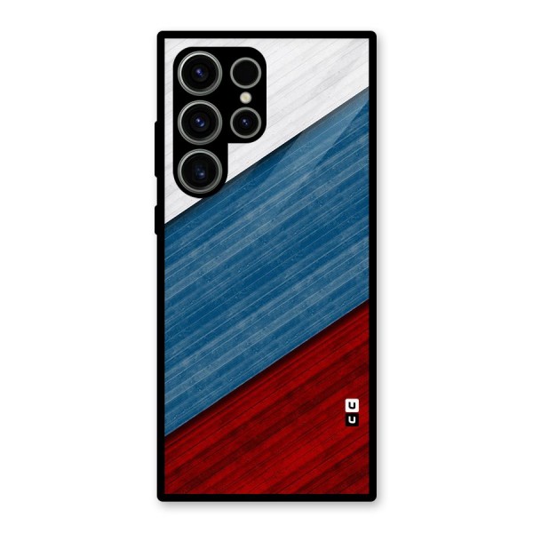 Slant Beautiful Stripe Glass Back Case for Galaxy S23 Ultra