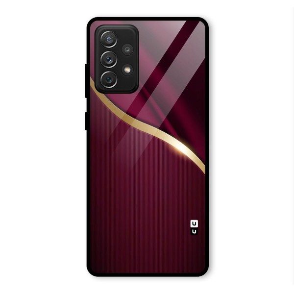 Smooth Maroon Glass Back Case for Galaxy A72