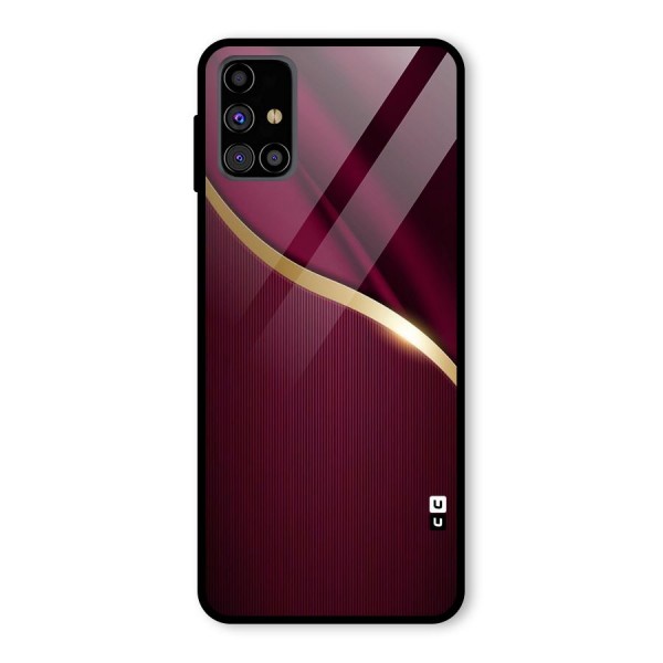 Smooth Maroon Glass Back Case for Galaxy M31s