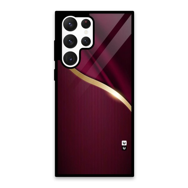 Smooth Maroon Glass Back Case for Galaxy S22 Ultra 5G