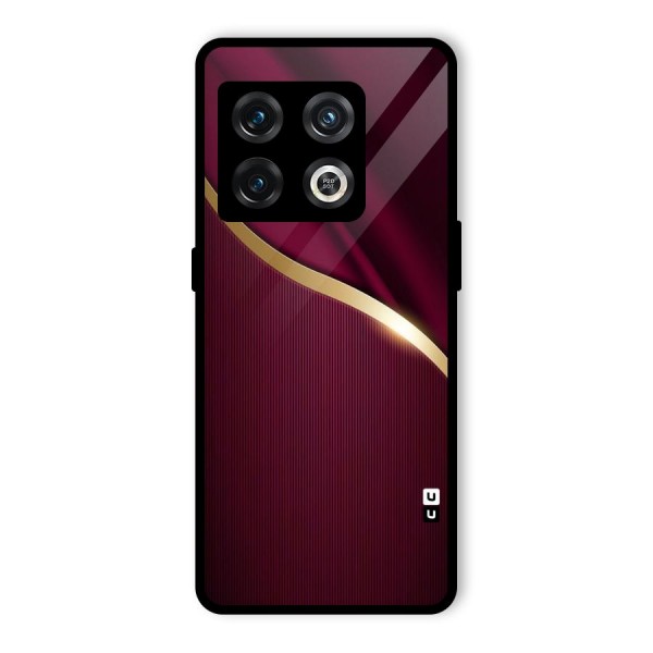 Smooth Maroon Glass Back Case for OnePlus 10 Pro 5G