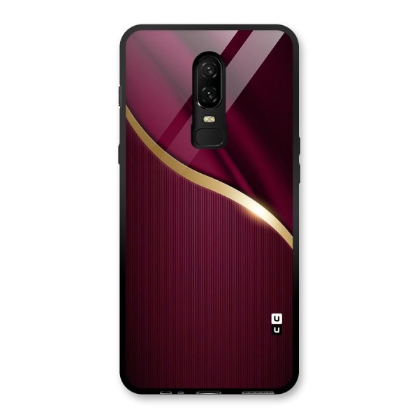 Smooth Maroon Glass Back Case for OnePlus 6