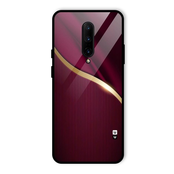 Smooth Maroon Glass Back Case for OnePlus 7 Pro