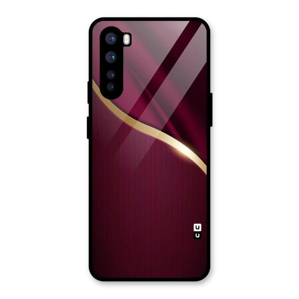 Smooth Maroon Glass Back Case for OnePlus Nord