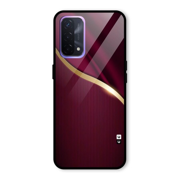 Smooth Maroon Glass Back Case for Oppo A74 5G