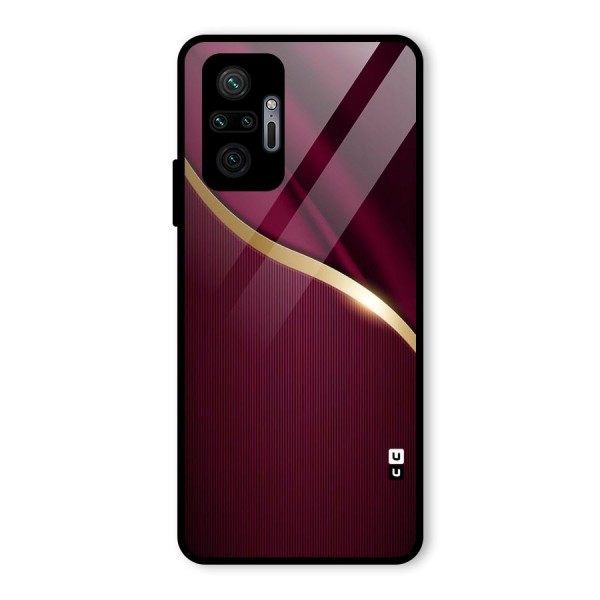 Smooth Maroon Glass Back Case for Redmi Note 10 Pro Max