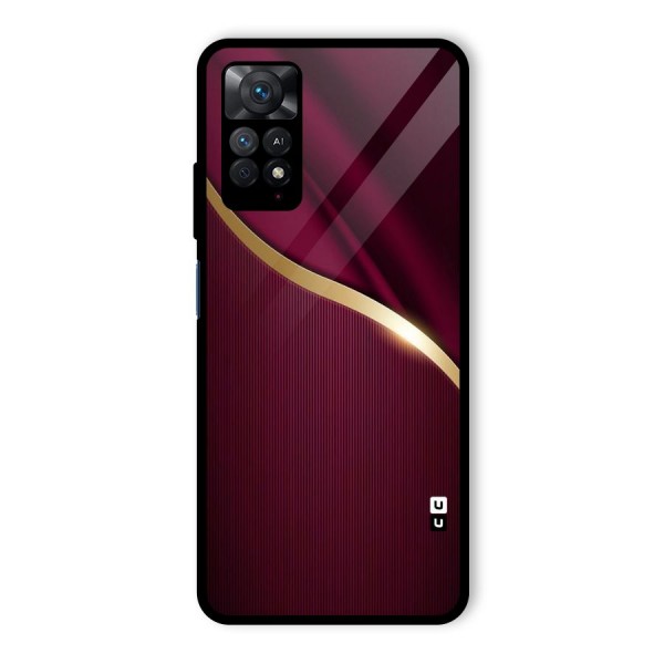 Smooth Maroon Glass Back Case for Redmi Note 11 Pro Plus 5G