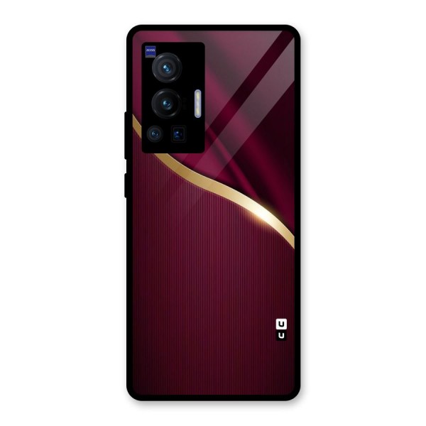Smooth Maroon Glass Back Case for Vivo X70 Pro
