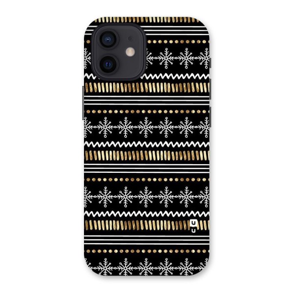 Snowflakes Gold Back Case for iPhone 12