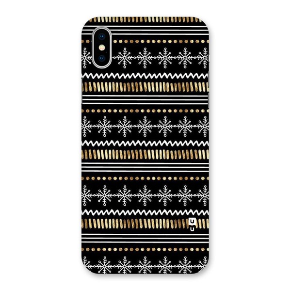 Snowflakes Gold Back Case for iPhone X