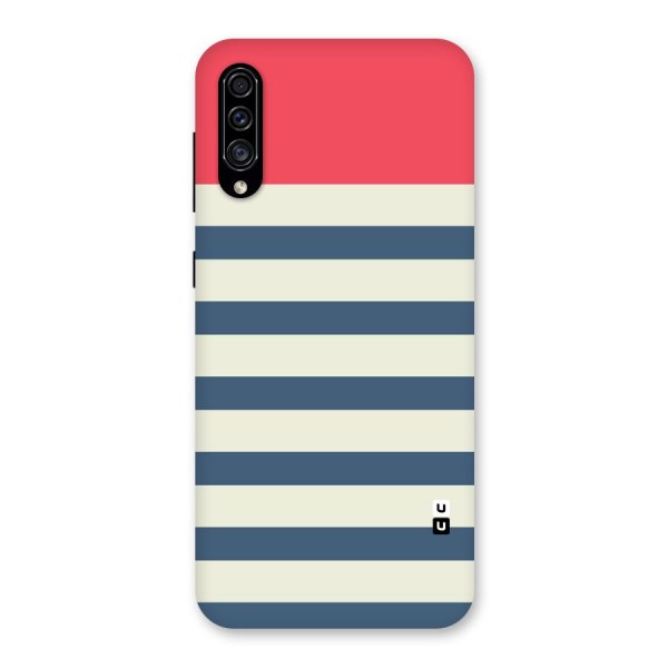 Solid Orange And Stripes Back Case for Galaxy A30s