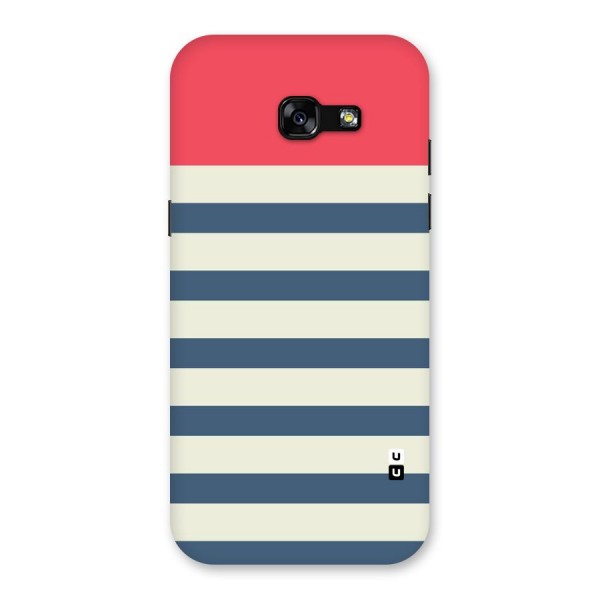 Solid Orange And Stripes Back Case for Galaxy A5 2017