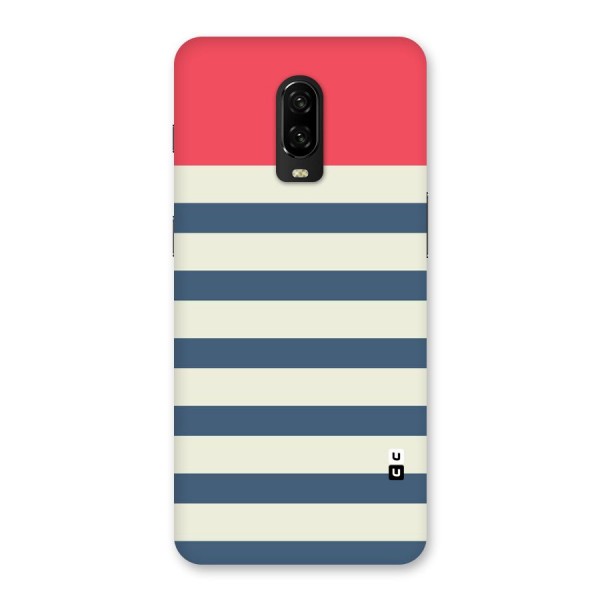 Solid Orange And Stripes Back Case for OnePlus 6T