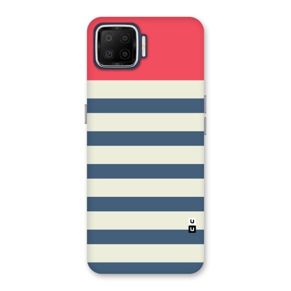 Solid Orange And Stripes Back Case for Oppo F17