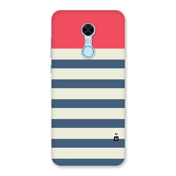 Solid Orange And Stripes Back Case for Redmi Note 5