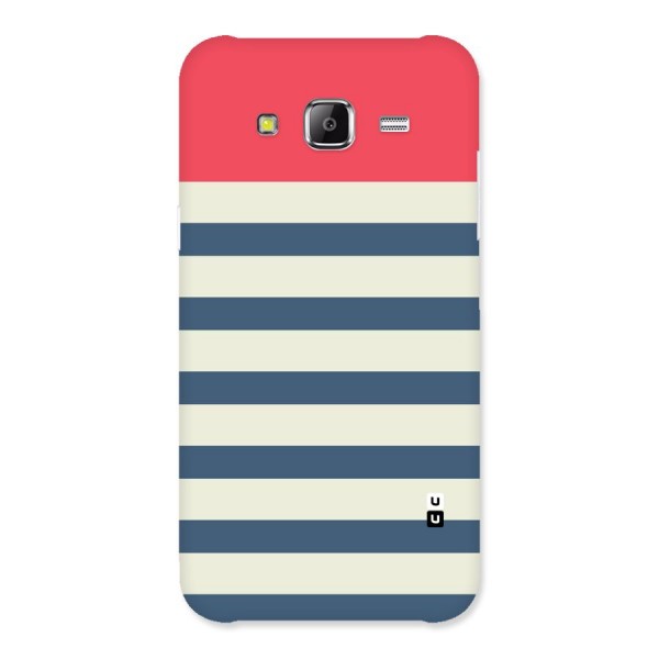 Solid Orange And Stripes Back Case for Samsung Galaxy J5