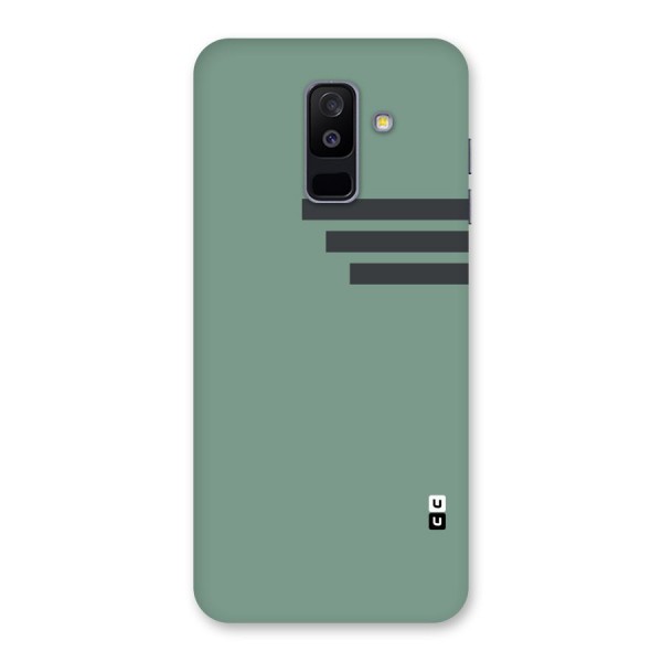 Solid Sports Stripe Back Case for Galaxy A6 Plus