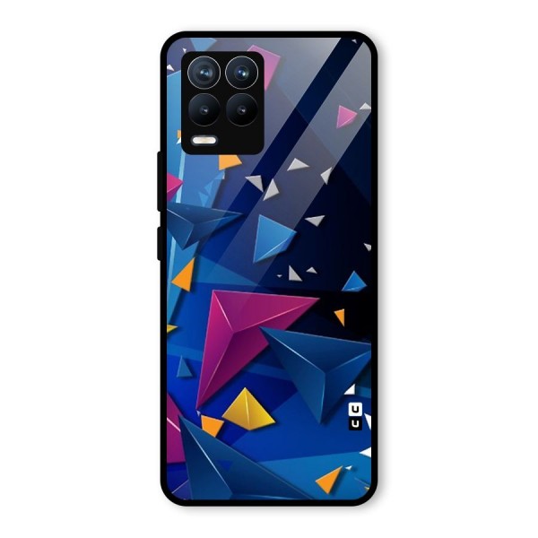 Space Colored Triangles Glass Back Case for Realme 8