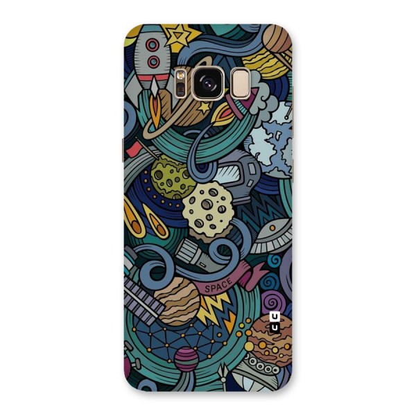 Space Pattern Blue Back Case for Galaxy S8
