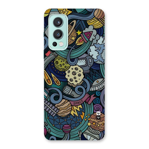 Space Pattern Blue Back Case for OnePlus Nord 2 5G