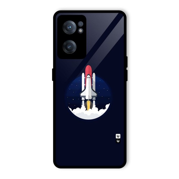 Space Rocket Minimal Glass Back Case for OnePlus Nord CE 2 5G
