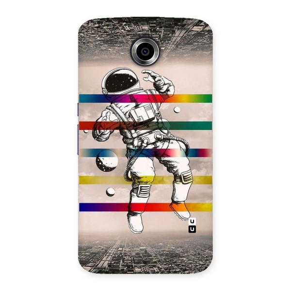 Spaceman Rainbow Stripes Back Case for Nexsus 6