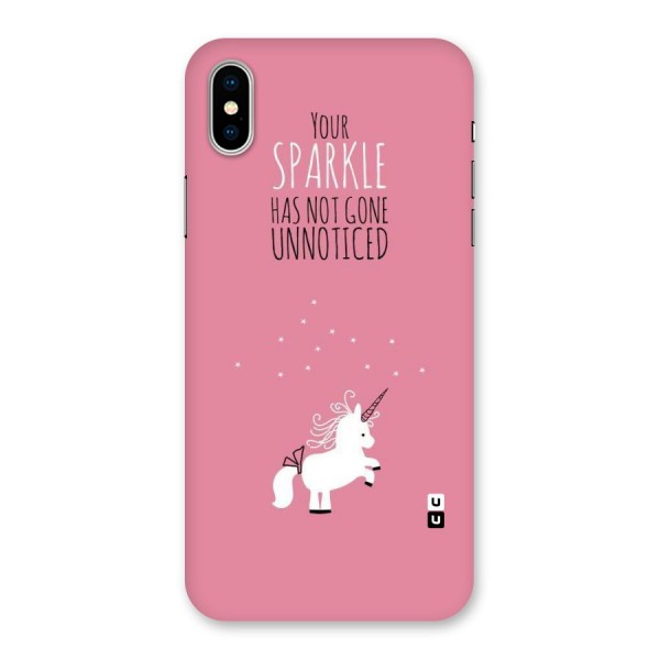 Sparkle Not Unnoticed Back Case for iPhone X