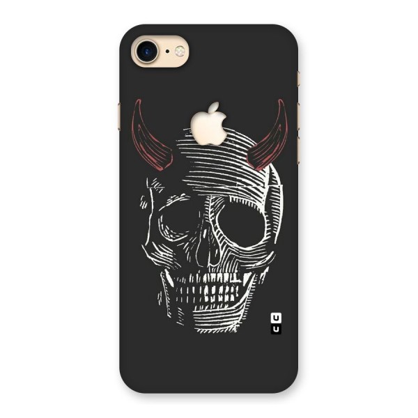 Spooky Face Back Case for iPhone 7 Apple Cut