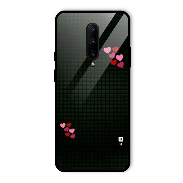 Square and Hearts Glass Back Case for OnePlus 7 Pro