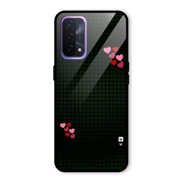 Square and Hearts Glass Back Case for Oppo A74 5G