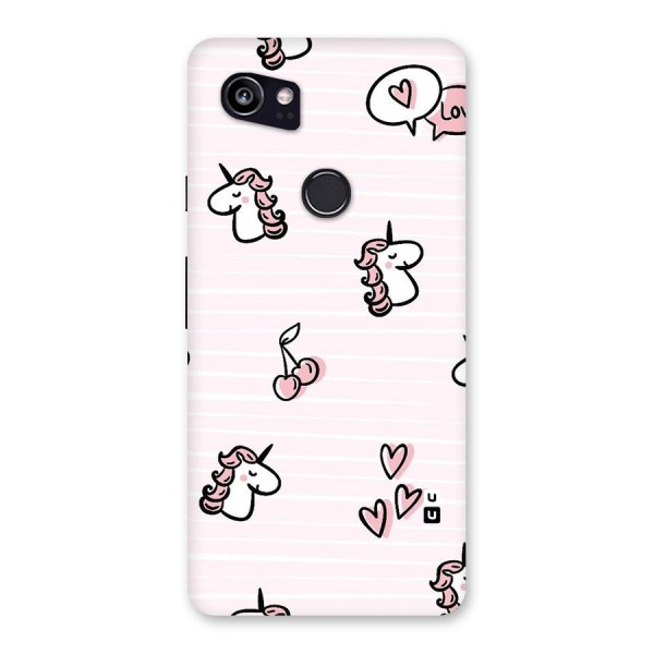 Strawberries And Unicorns Back Case for Google Pixel 2 XL