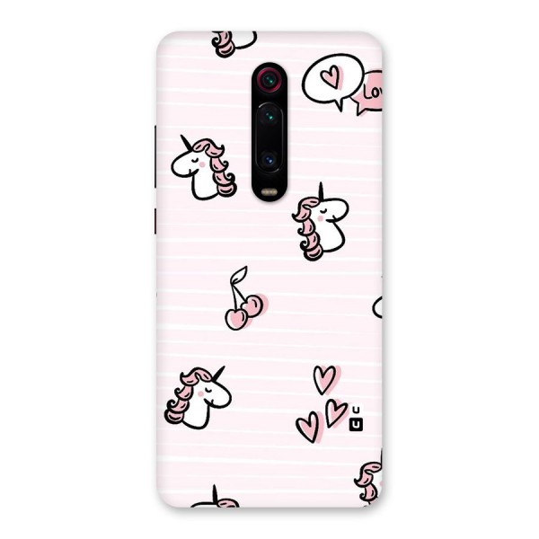 Strawberries And Unicorns Back Case for Redmi K20 Pro