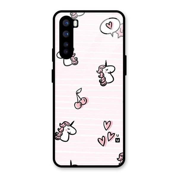 Strawberries And Unicorns Glass Back Case for OnePlus Nord