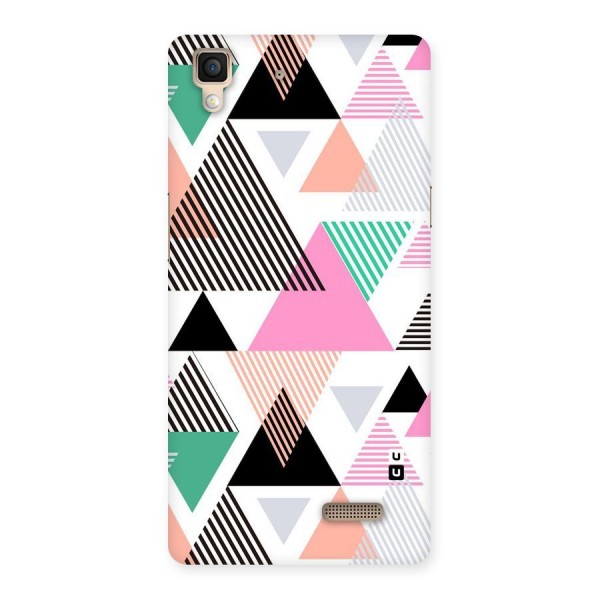 Stripes Abstract Colors Back Case for Oppo R7
