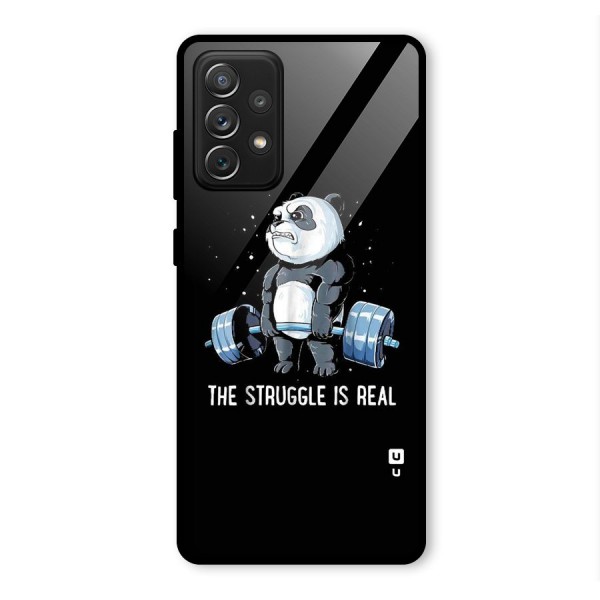 Struggle is Real Panda Glass Back Case for Galaxy A72