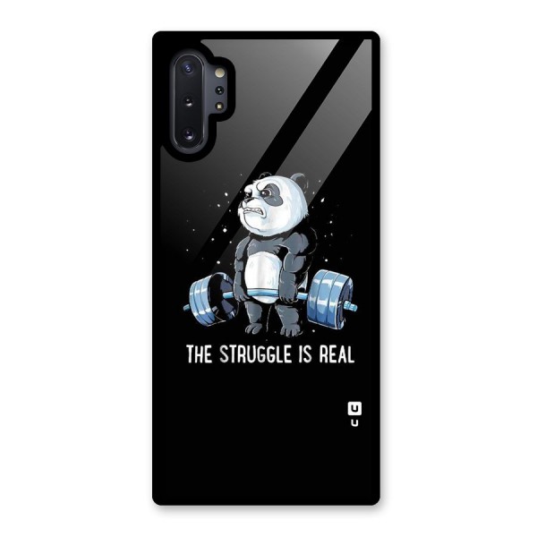 Struggle is Real Panda Glass Back Case for Galaxy Note 10 Plus
