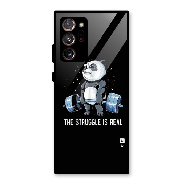 Struggle is Real Panda Glass Back Case for Galaxy Note 20 Ultra