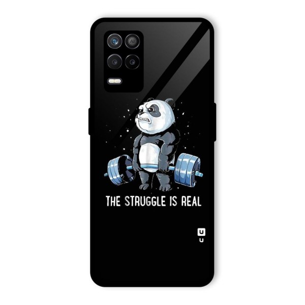 Struggle is Real Panda Glass Back Case for Realme 8 5G