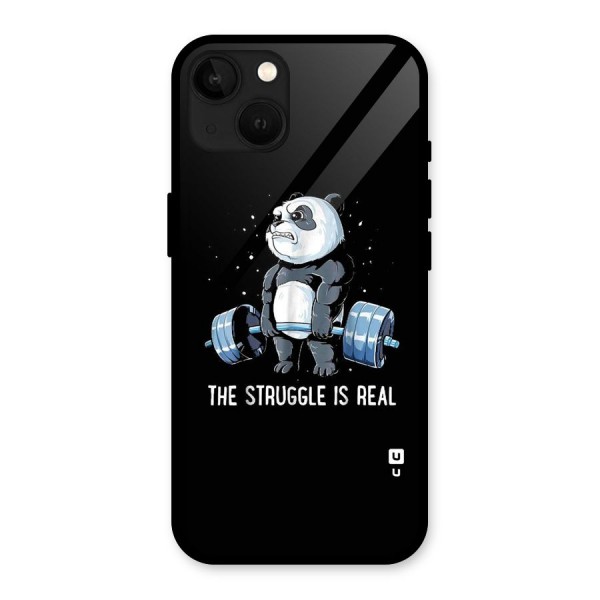 Struggle is Real Panda Glass Back Case for iPhone 13