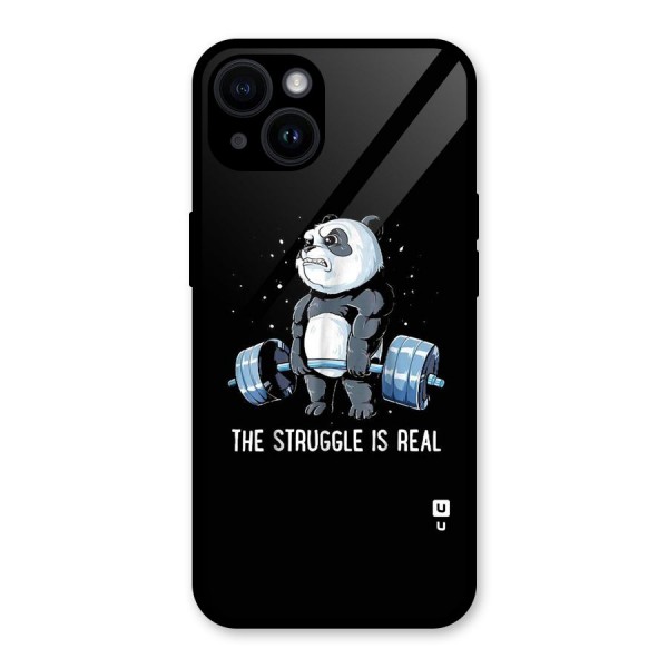 Struggle is Real Panda Glass Back Case for iPhone 14