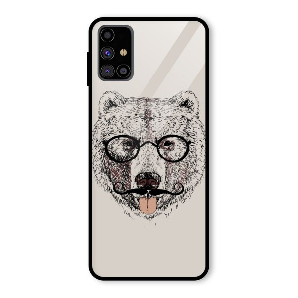 Studious Bear Glass Back Case for Galaxy M31s