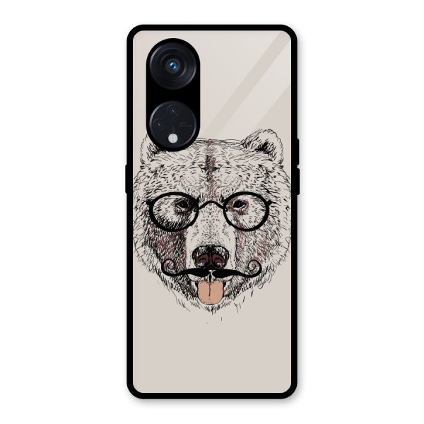 Studious Bear Glass Back Case for Reno8 T 5G